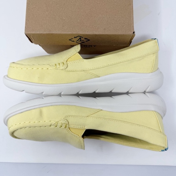 Sperry Women’s Yellow Canvas Slip-On Loafers Size 7.5M Comfort Casual Shoes - Picture 5 of 13